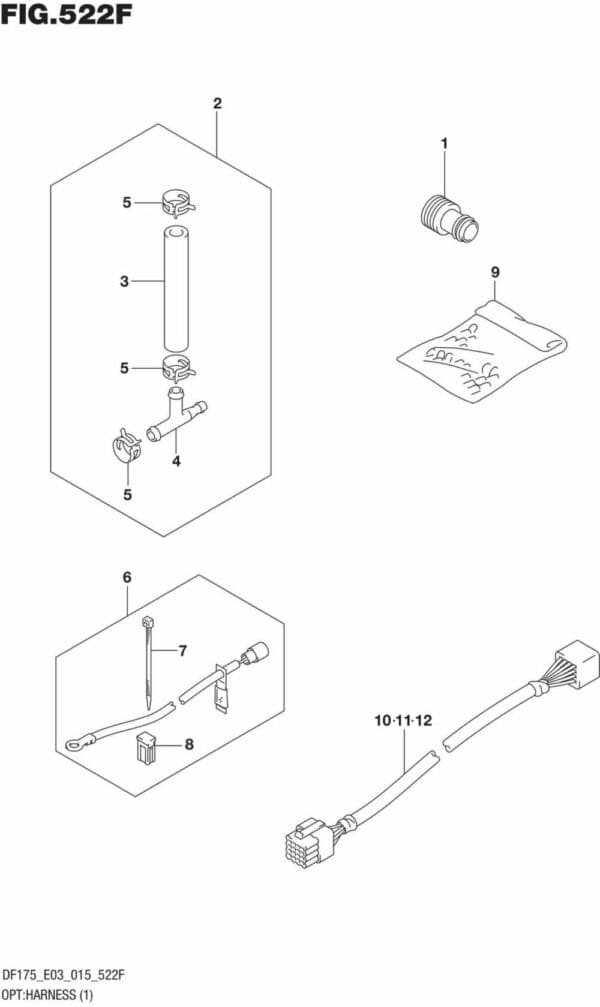 DF150,-175,-T,-Z,-ST,TG,-ZG,-510001 OPT: Harness (1) (DF175TG E03)