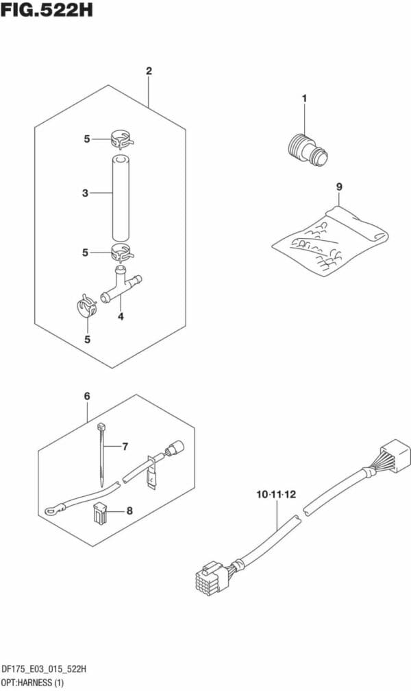 DF150,-175,-T,-Z,-ST,TG,-ZG,-510001 OPT: Harness (1) (DF175ZG E03)