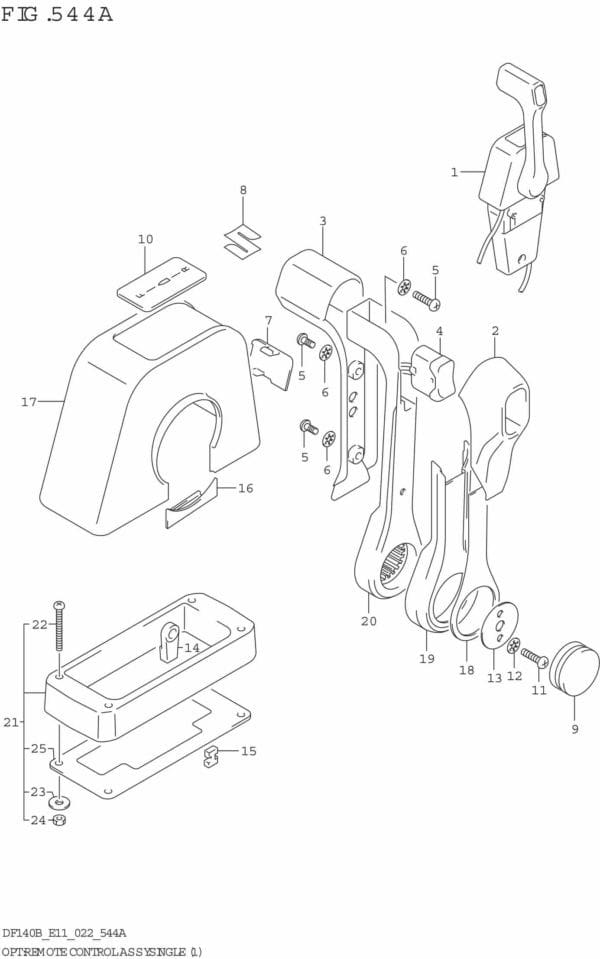 DF140BT,BZ-240001 OPT: Remote Control Assy Single (1)