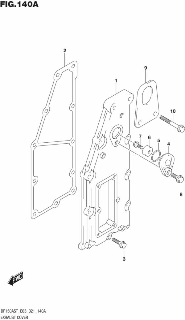 DF150AST,200AST-140001 Exhaust Cover