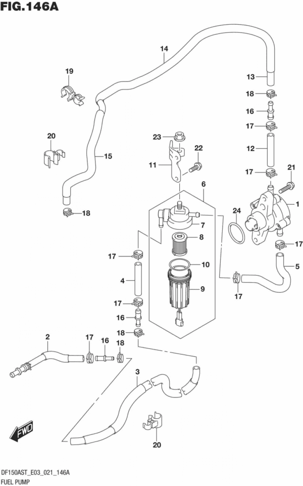 DF150AST,200AST-140001 Fuel Pump