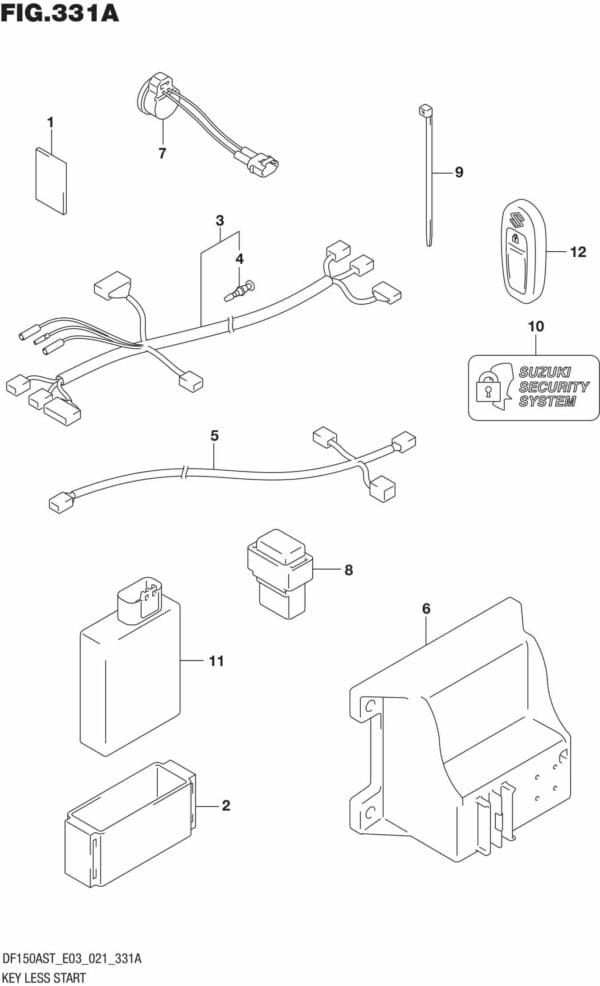 DF150AST,200AST-140001 Key Less Start