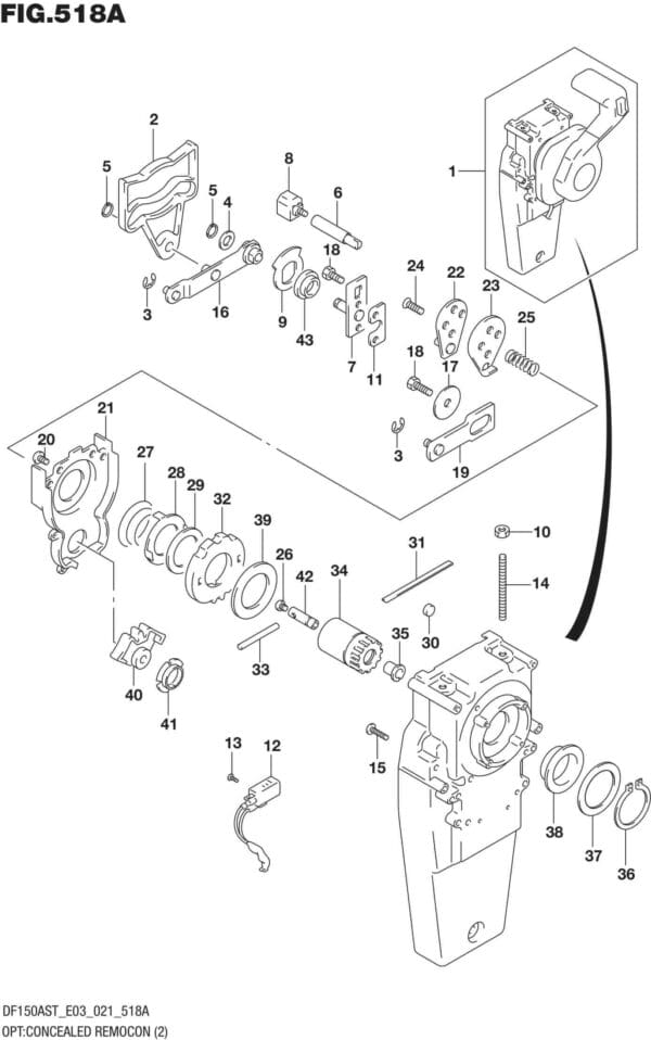 DF150AST,200AST-140001 OPT: Concealed Remocon (2)
