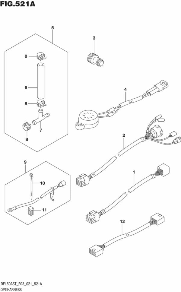 DF150AST,200AST-140001 OPT: Harness