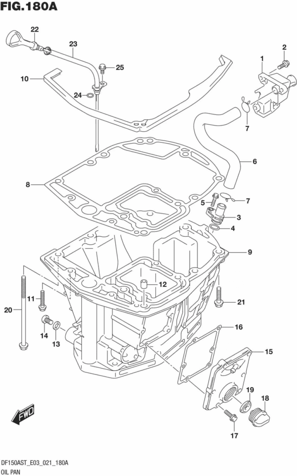 DF150AST,200AST-140001 Oil Pan