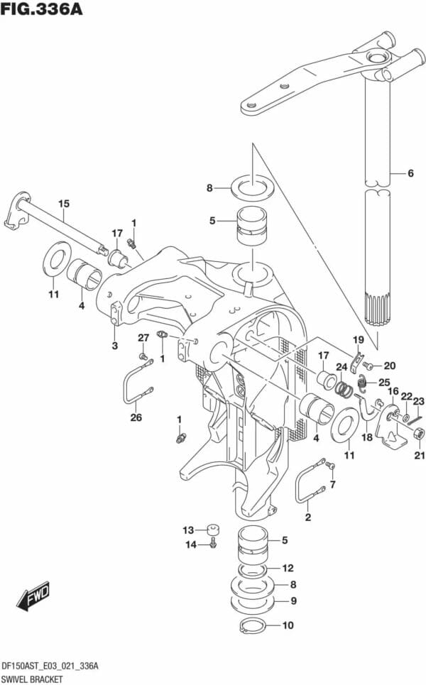 DF150AST,200AST-140001 Swivel Bracket