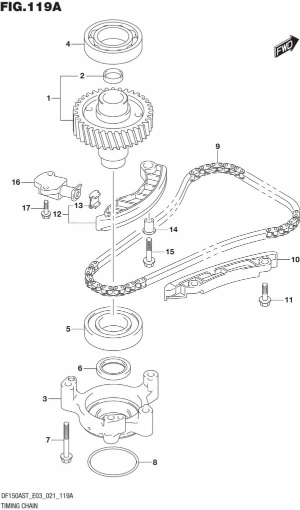 DF150AST,200AST-140001 Timing Chain