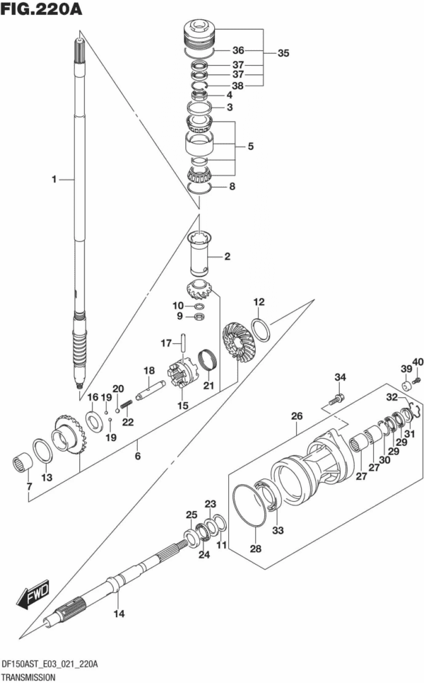 DF150AST,200AST-140001 Transmission