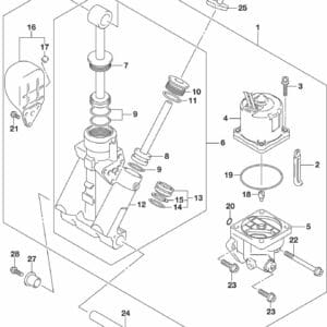 DF150AST,200AST-140001 Trim Cylinder