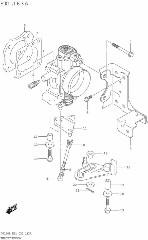 DF140BT,BZ-240001 Throttle Body