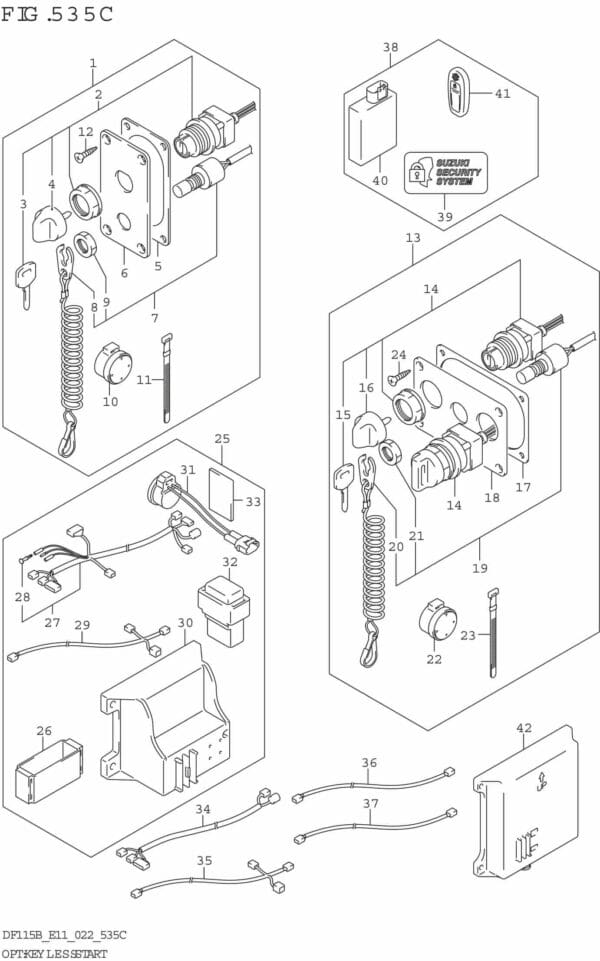 DF115BT,BZ-240001 OPT: Key Less Start