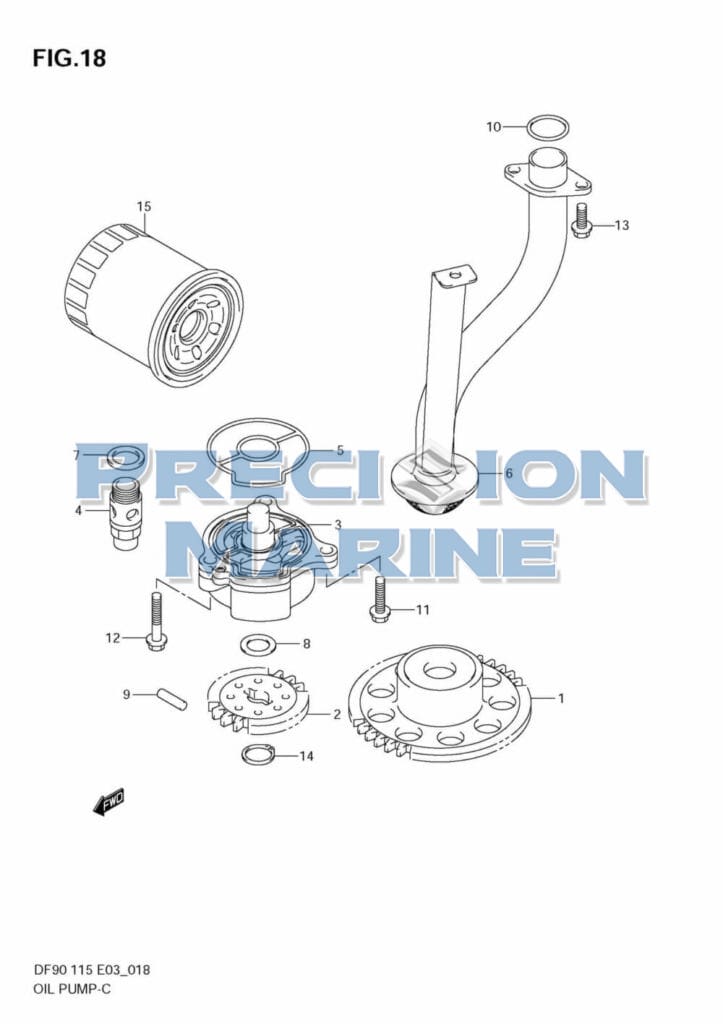 DF90/115 2001-2008 DF100/115 2009-2011 Oil Pump
