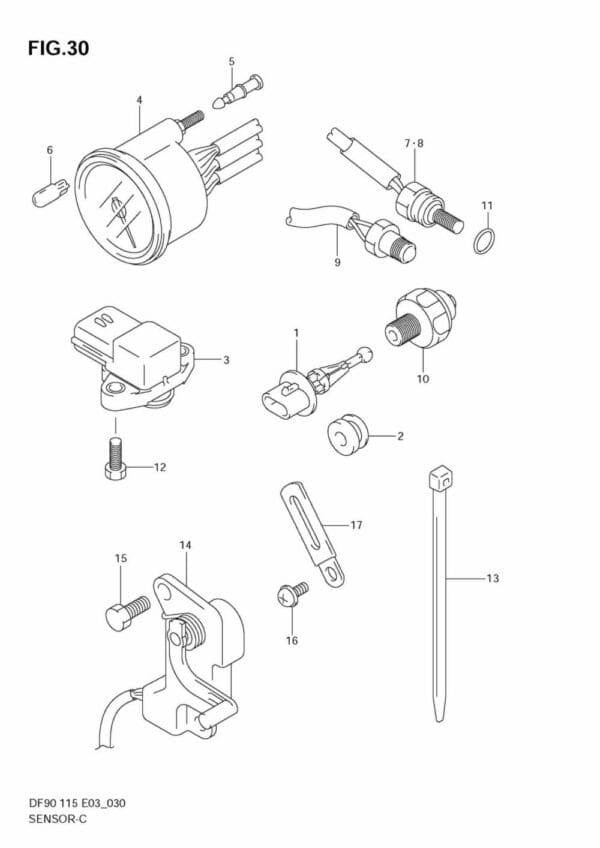 DF90/115 2001-2008 DF100/115 2009-2011 Sensor