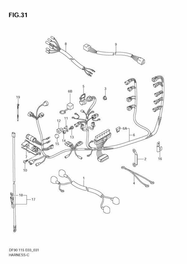 DF90/115 2001-2008 DF100/115 2009-2011 Harness