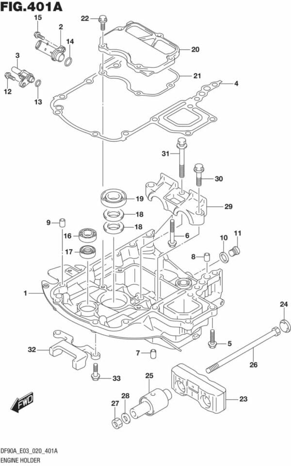 DF70AT-90AT-040001 Engine Holder