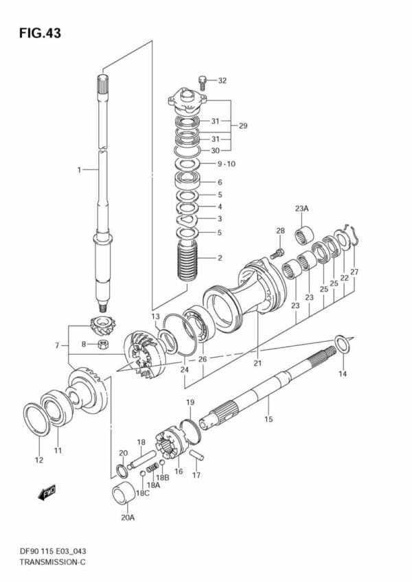 DF90/115 2001-2008 DF100/115 2009-2011 Transmission (DF90T,DF100T,DF115T)