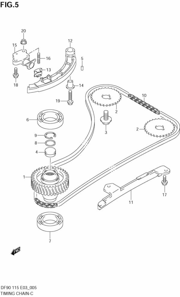 DF90/115 2001-2008 DF100/115 2009-2011 Timing Chain