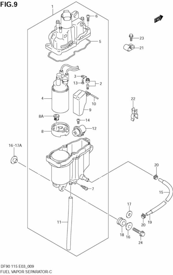 DF90/115 2001-2008 DF100/115 2009-2011 Fuel Vapor Separator