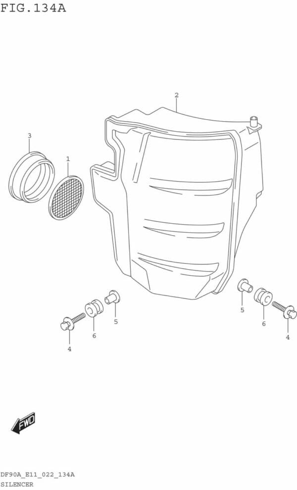 DF70A,ATH,80A,ATH,90A,ATH,100BT-240001 Silencer