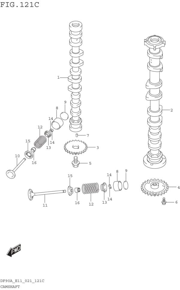 Camshaft (DF90A DF90ATH DF90AWQH DF100B)