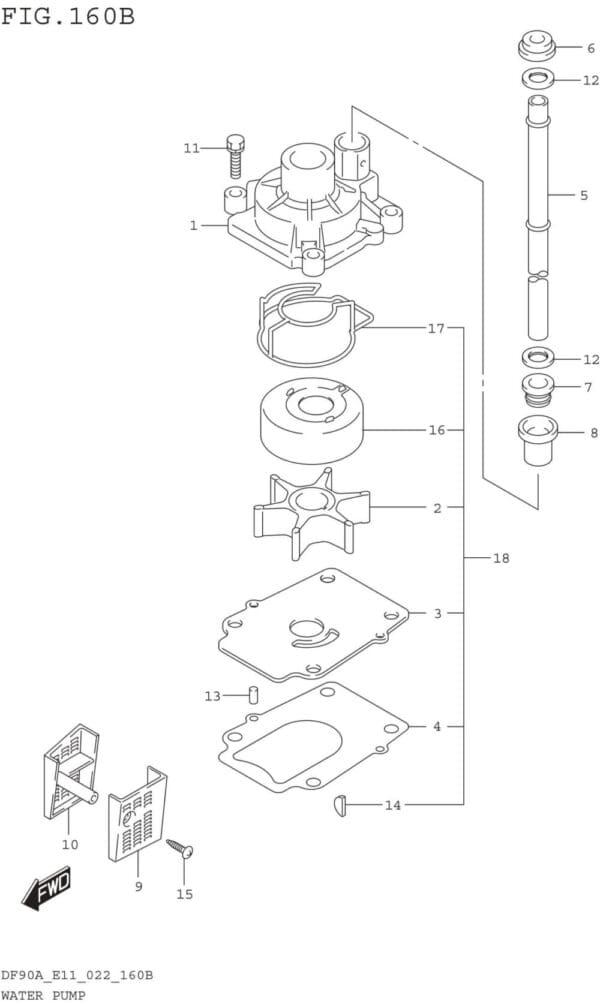 Water Pump ((E01 E11):(DF70ATH DF90ATH))