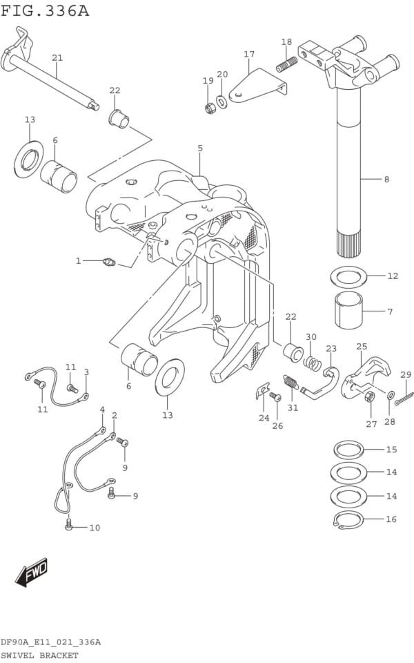 Swivel Bracket (DF70A DF80A DF90A DF100B)