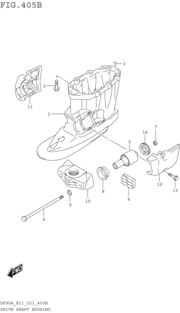 Drive Shaft Housing (SEE NOTE 1)