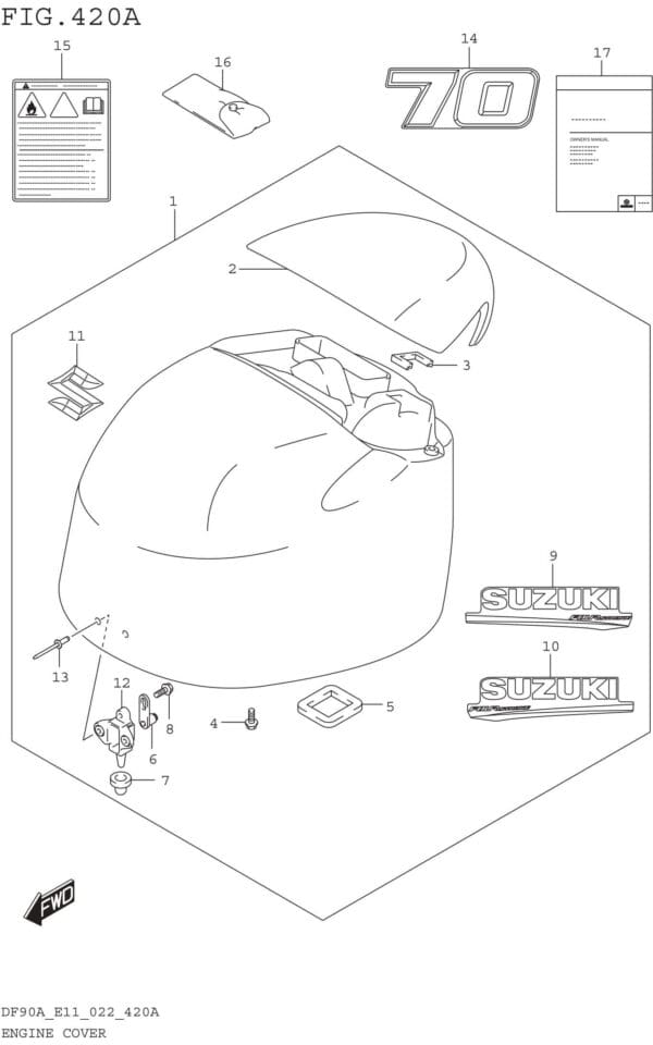 Engine Cover ((DF70A DF70ATH):020)