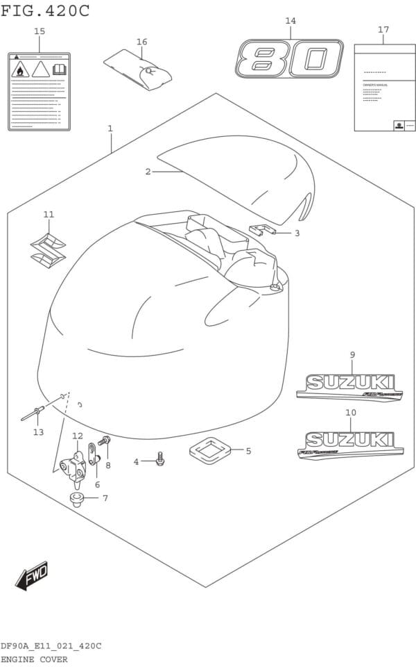 Engine Cover (DF80A 020)