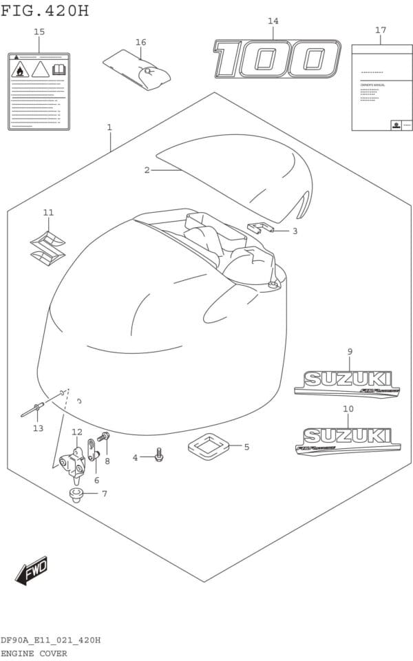 Engine Cover (DF100B 020)