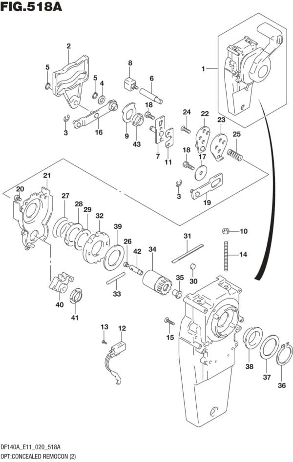 DF100AT,115AT,AZ,AST,140AT,AZ-040001 OPT: Concealed Remocon (2)