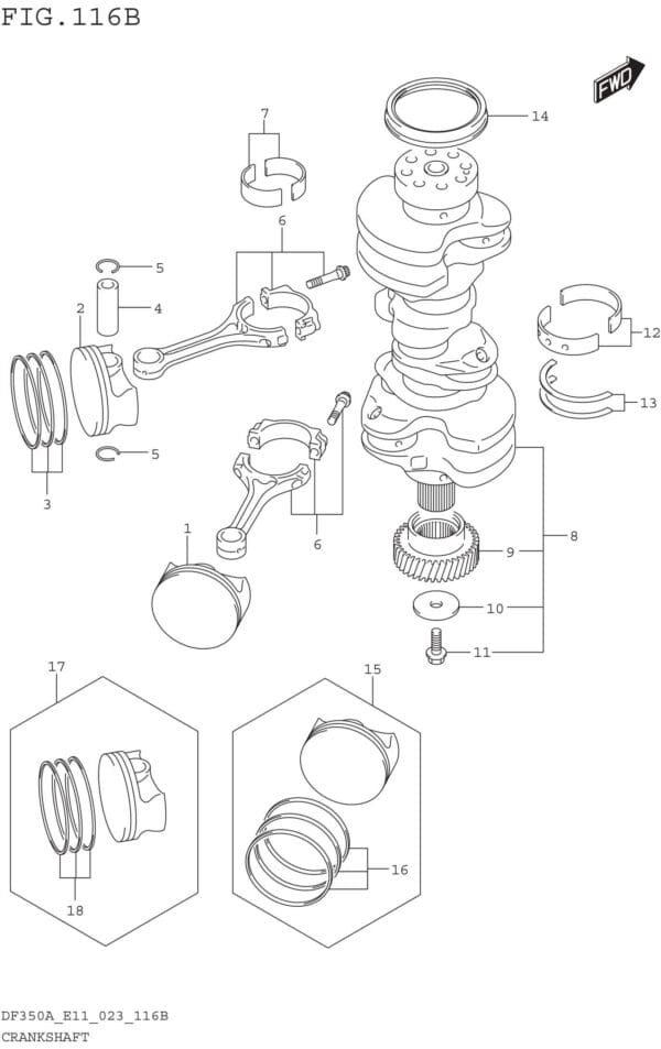 Crankshaft (DF325A DF300B DF300BMD)