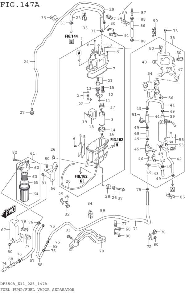 Fuel Pump/Fuel Vapor Separator (E01 E03 E11)