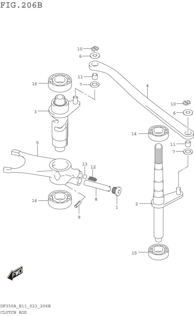 Clutch Rod (023) | Precision Marine