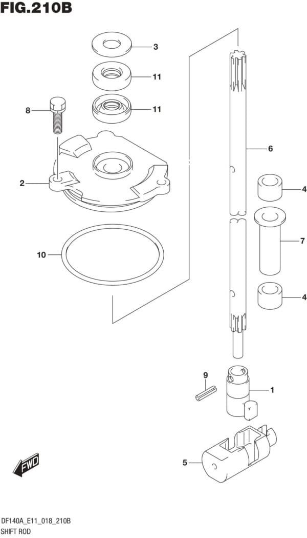 Shift Rod (DF115AZ)(DF140AZ)