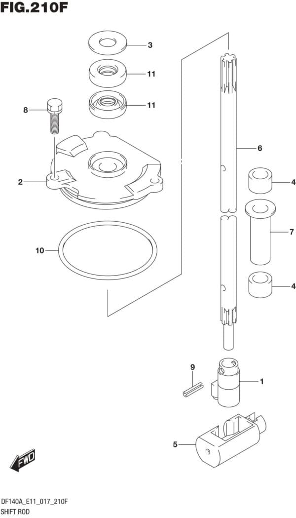 Shift Rod (DF140AT E11)