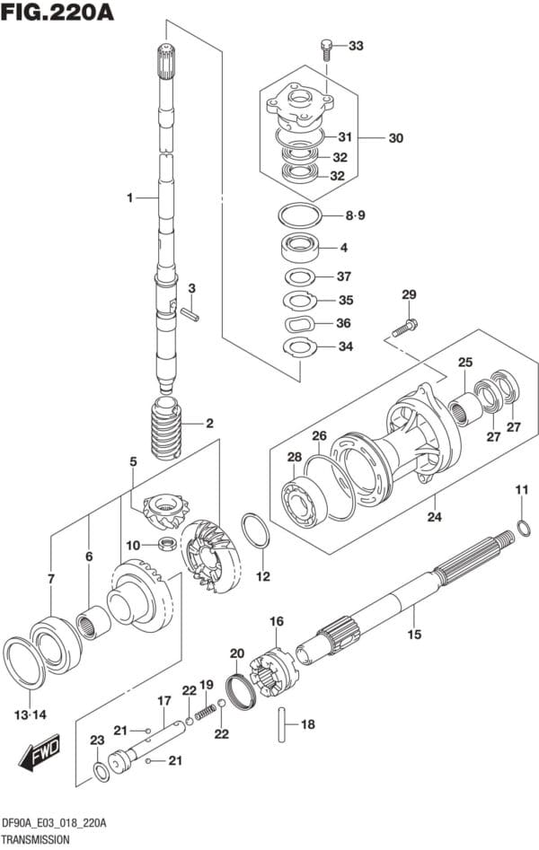 Transmission (DF70A)(DF90A)