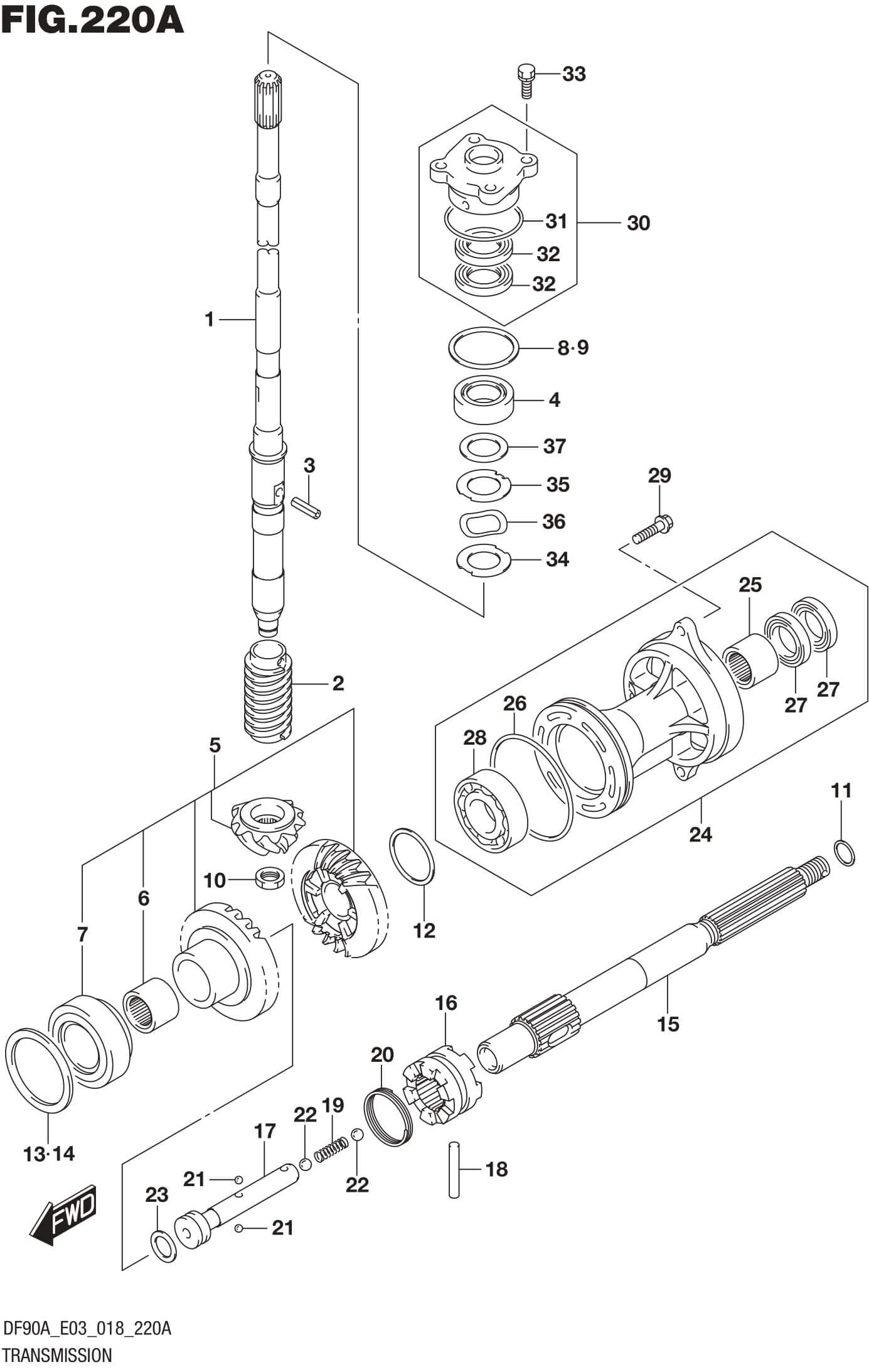 Transmission (DF70A)(DF90A) | Precision Marine