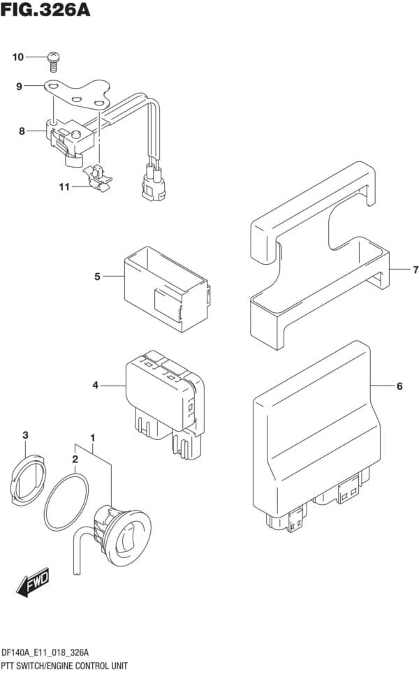 PTT Switch/Engine Control Unit (DF100AT)