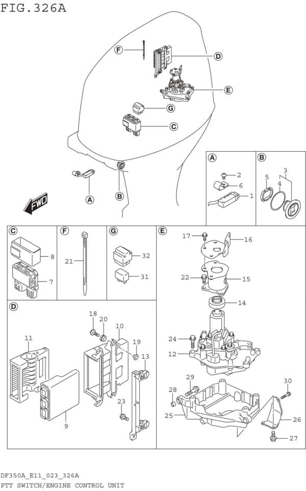 PTT Switch/Engine Control Unit