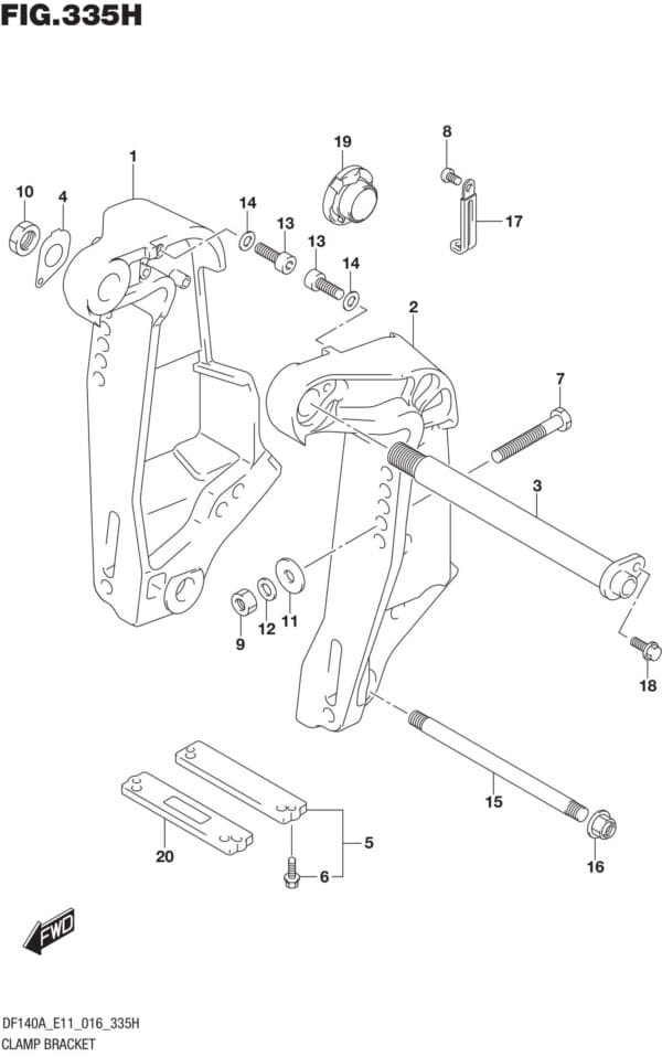 Clamp Bracket (DF140AZ E11)