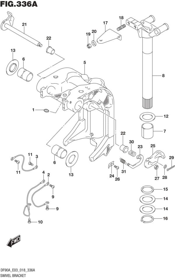 Swivel Bracket (DF70A)(DF90A)