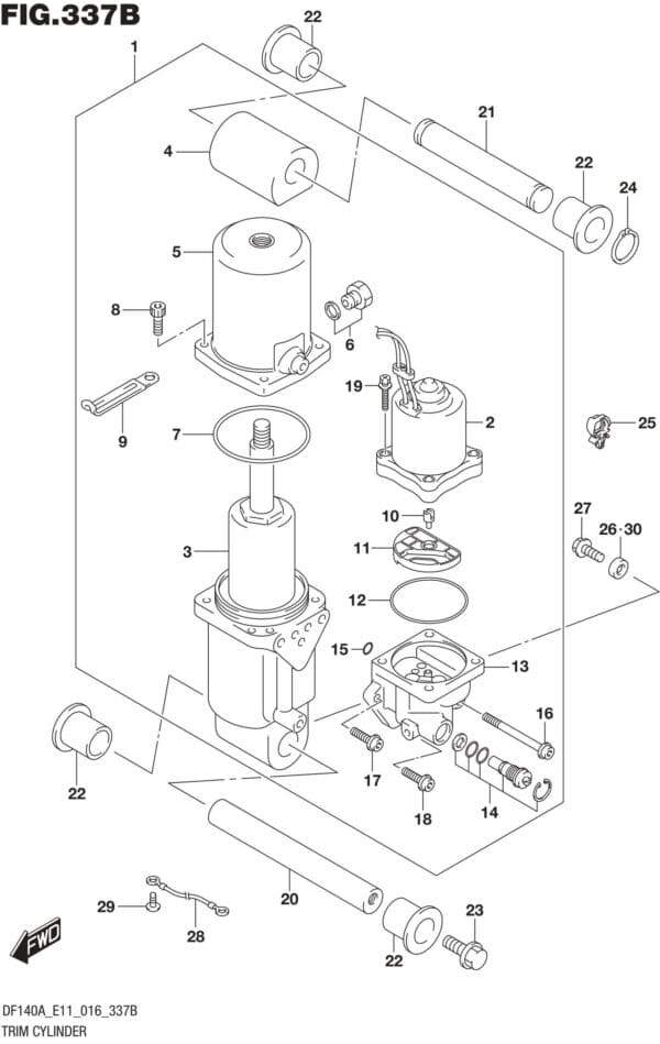 Trim Cylinder (DF115AT E11)