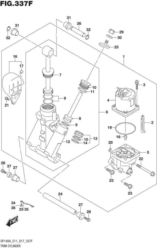 Trim Cylinder (DF140AT E11)