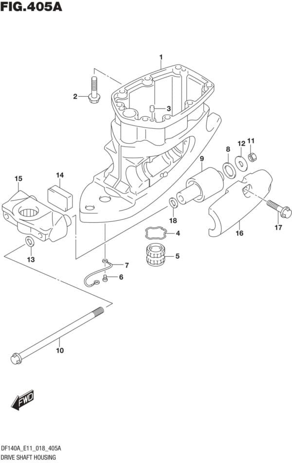 Drive Shaft Housing (DF100AT)(DF115AST)