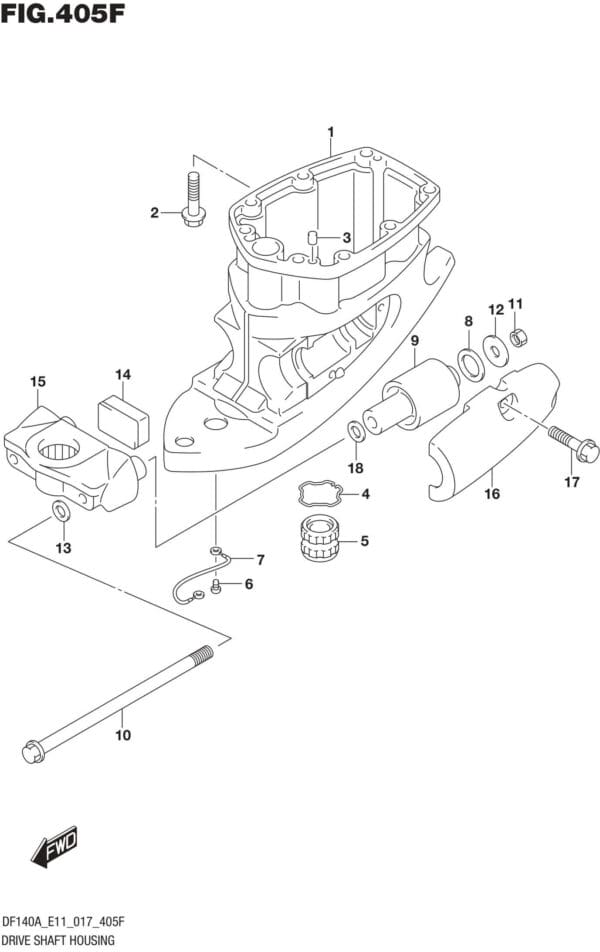 Drive Shaft Housing (DF140AT E11)