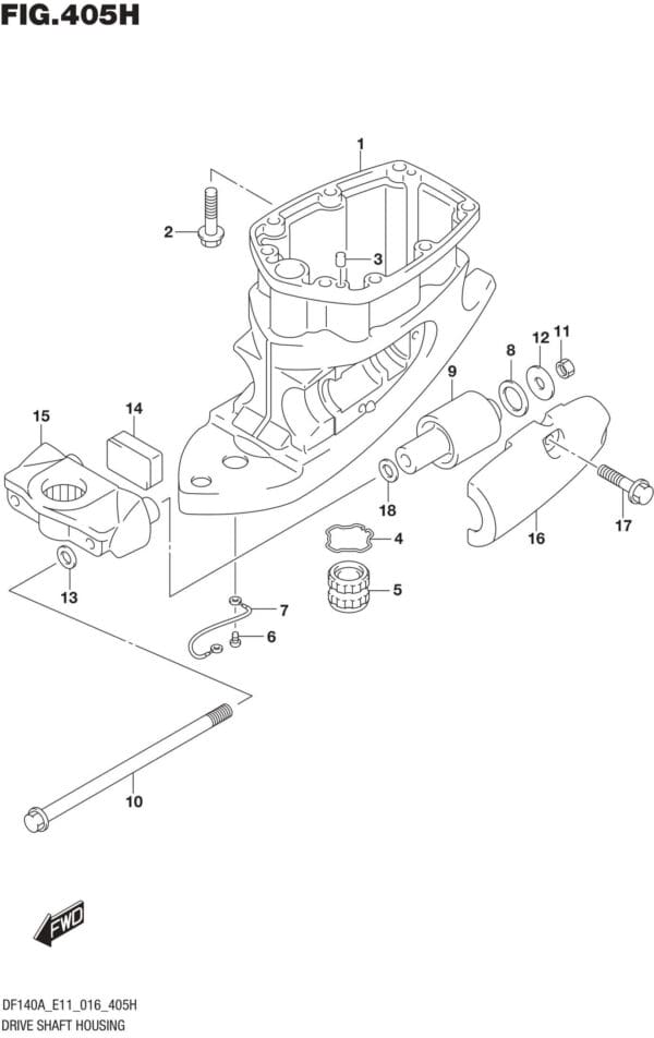 Drive Shaft Housing (DF140AZ E11)