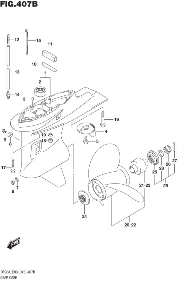 Gear Case (DF80A E03)
