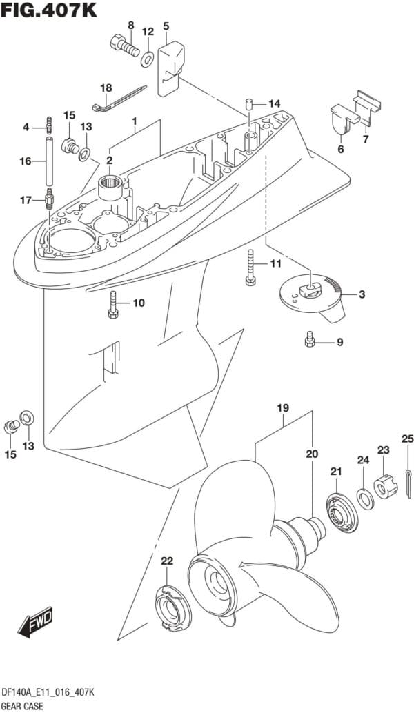 Gear Case (DF115AST E03)