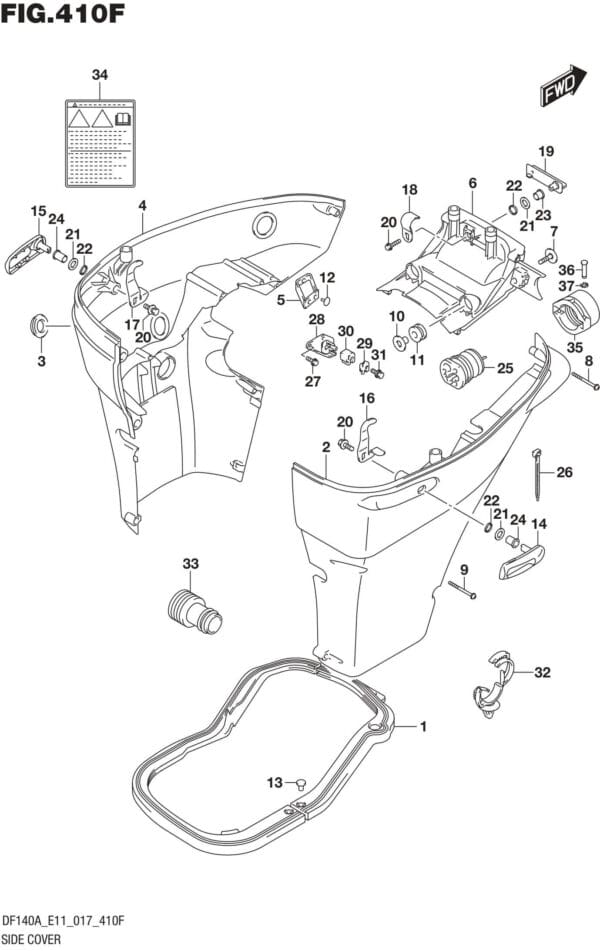 Side Cover (DF140AT E11)